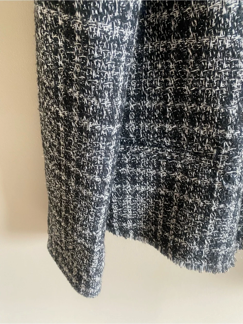 Dkny Black‎ and White Plaid Double-Breasted Open Blazer